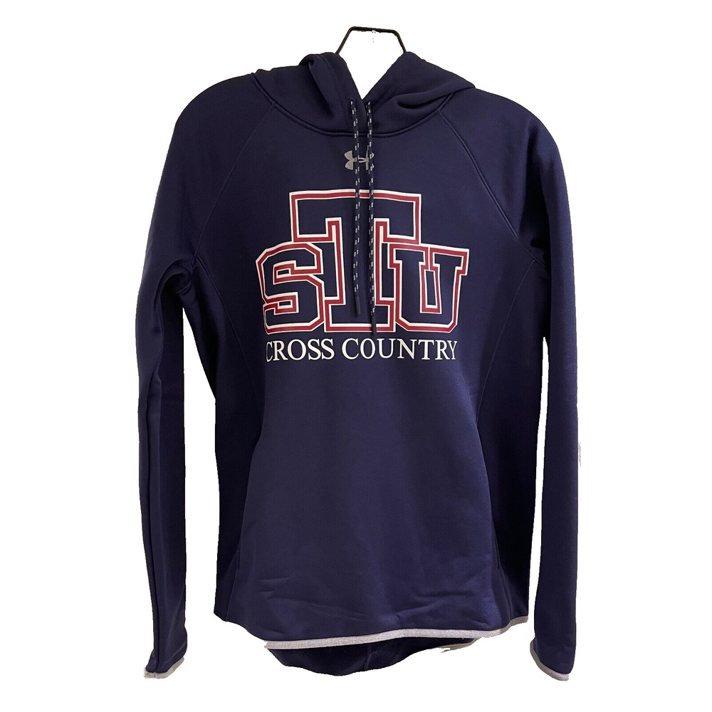 STU St. Thomas U Cross Country Women's Hoodie w/Logo SM Navy A+